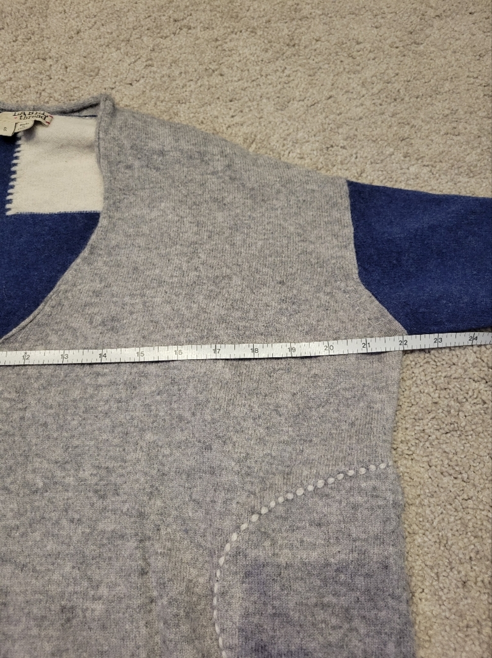 Label & Thread Wool Cashmere Colorblock Sweater - Picture 10 of 11